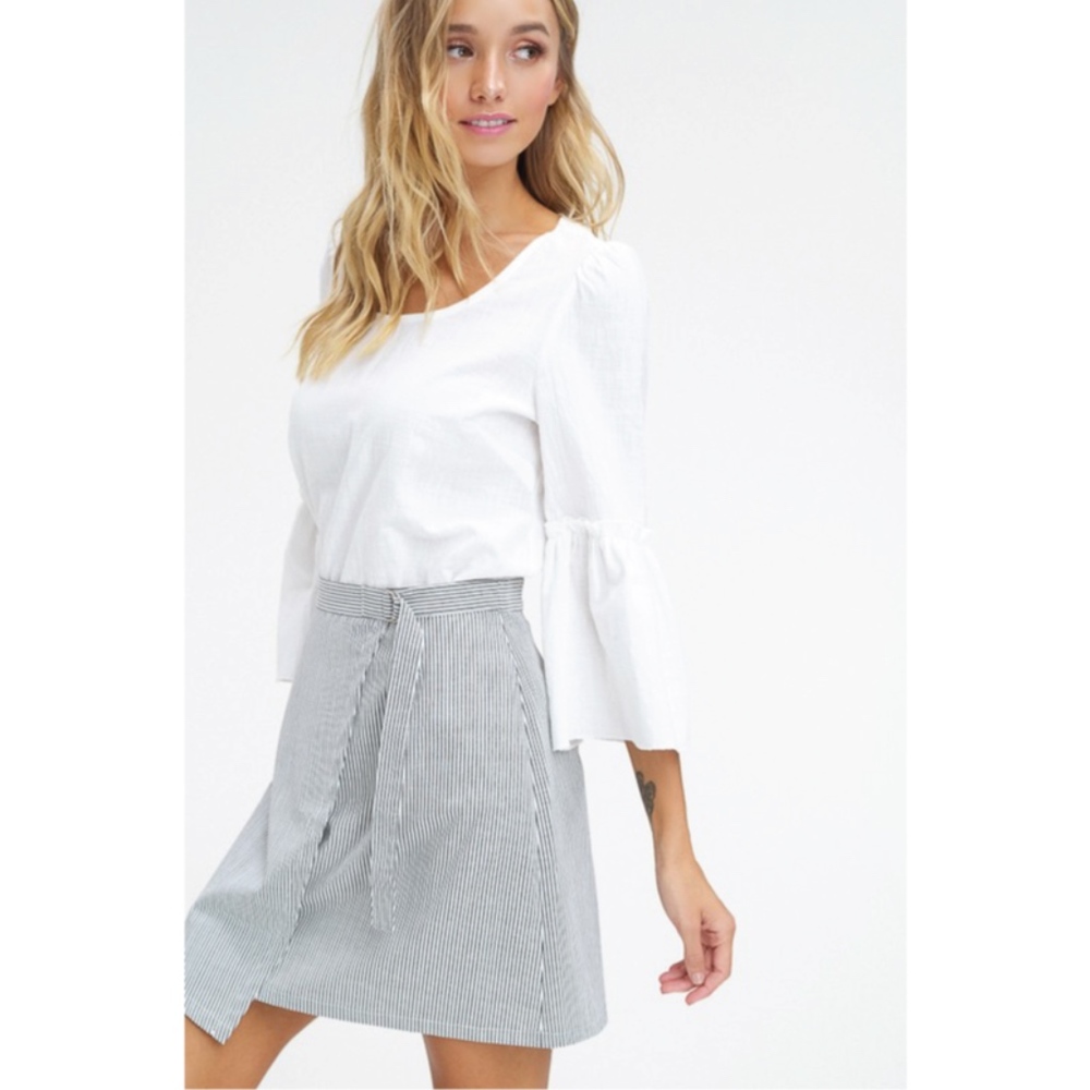 ♡ PRE-ORDER! ♡ $39 - Striped Wrap Skirt